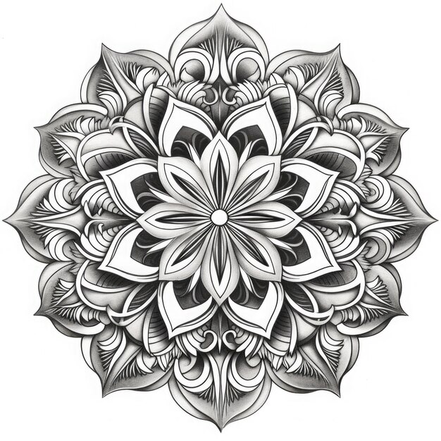 Filigraan Mandala decoratief element AI gegenereerd