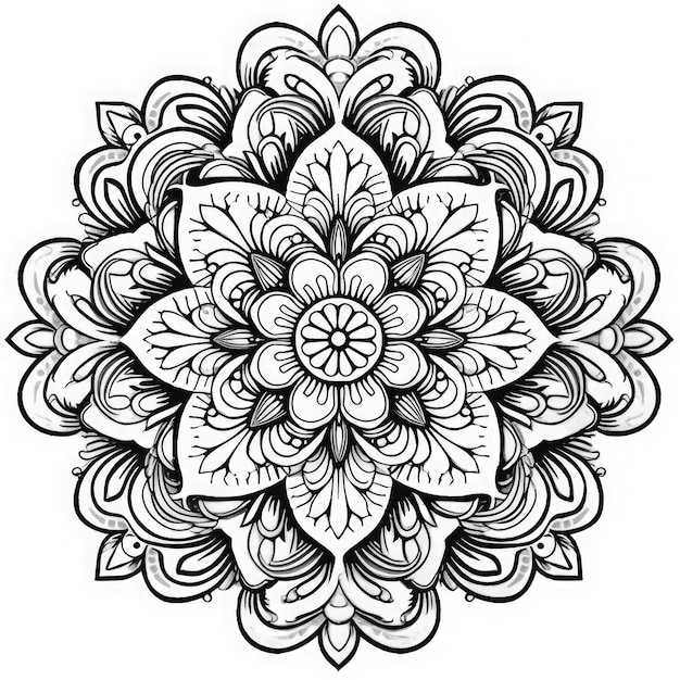 Filigraan Mandala decoratief element AI gegenereerd