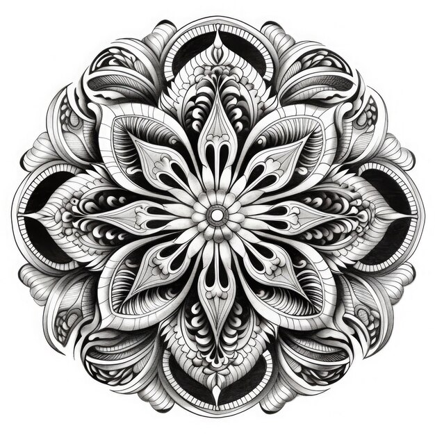 Filigree Mandala Decoratieve Element AI gegenereerd