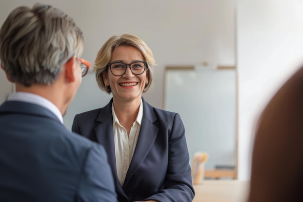 Filipino woman manager mentoring her team