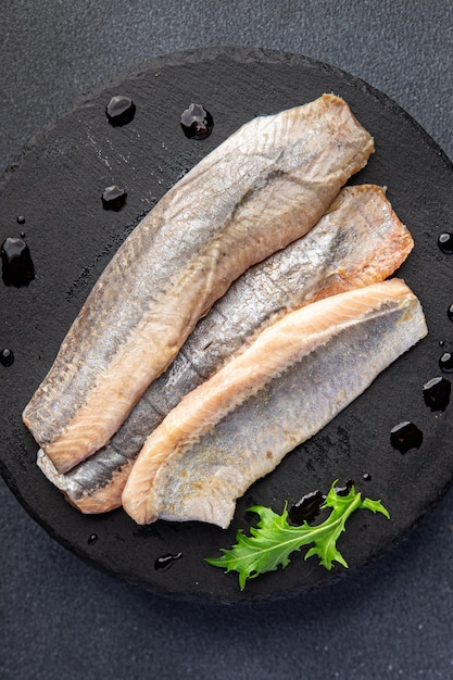 филе сельди бескостная рыба морепродукты еда еда закуска на столе копия пространства еда фон деревенский