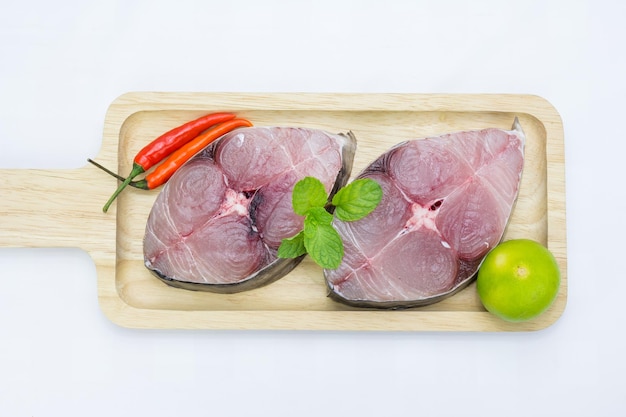 Fillet of Spanish Mackerel Slide on chopping blockScomberomorus