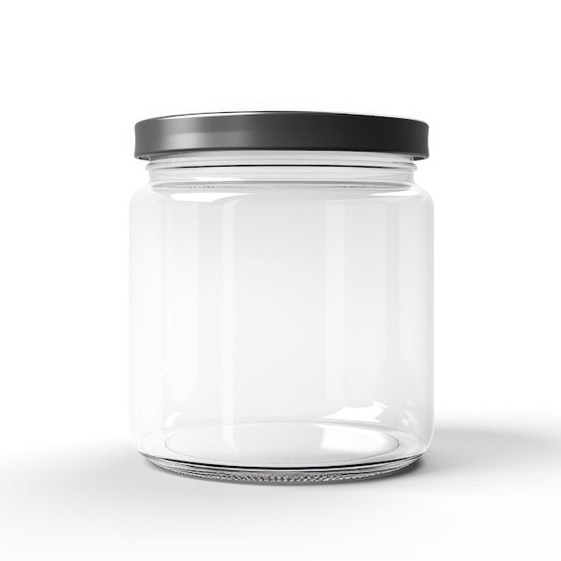 Filling the Beauty Void A Striking Transparent Cosmetic Jar with Lid Embracing Whiteness and Natura