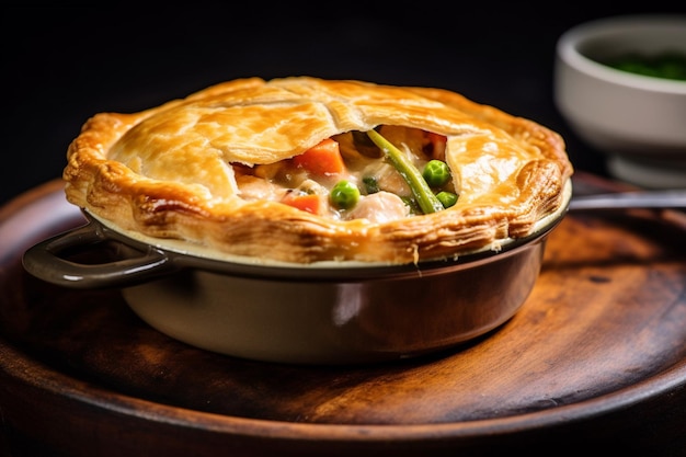 A filling chicken pot pie