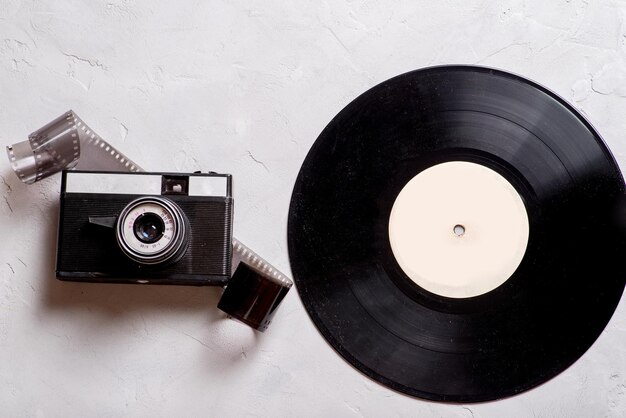 Film camera and gramophone record