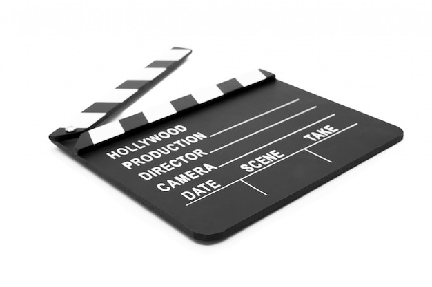 Photo film slate lying open