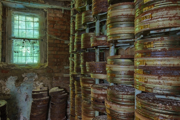 Film storage in an abandoned film studio