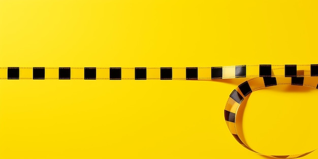 Film Strip Isolated on Yellow Background AR 21