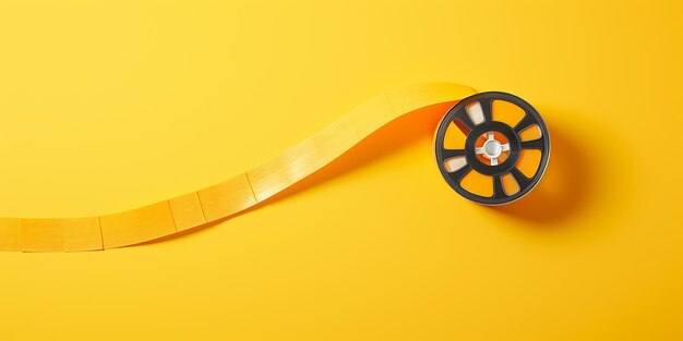 Film Strip Isolated on Yellow Background AR 21