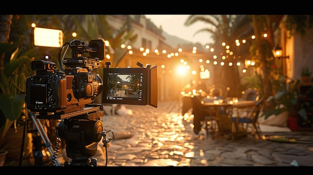 Filming video videographer