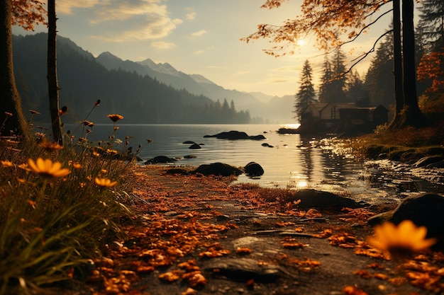 filmisch landschap herfststijl