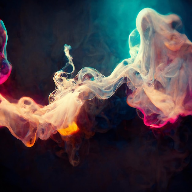 Filmische achtergrond abstracte rook textuur neon
