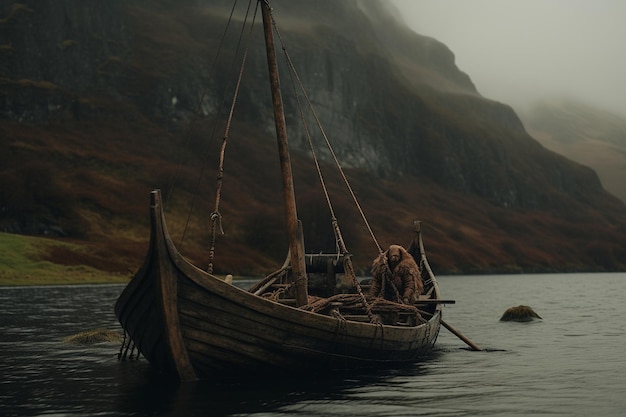 Foto filmische landschapsvikingstijl