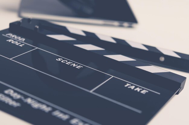 Foto filmproductie clapperboard