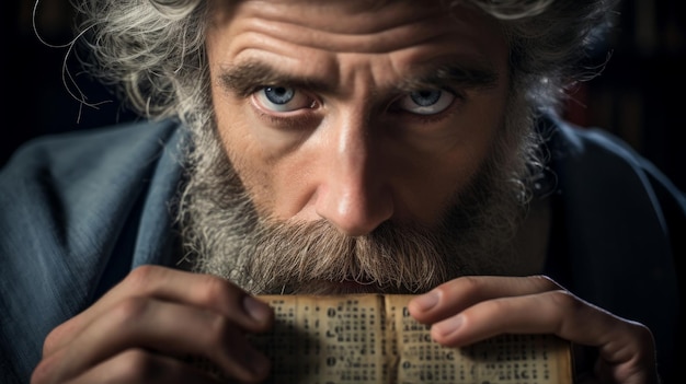 Foto filologen fascinatie met oude schrift relikwieën rond