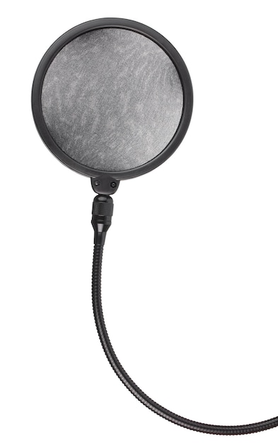 Filter Swivel Mount Mask Shied for Speaking Recording of Microphone isolated on white background