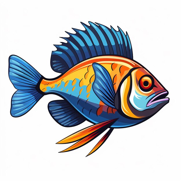 Foto colori di pesce d'oro a pinna arancione koi platino bianco betta silhouette di pesce clip art