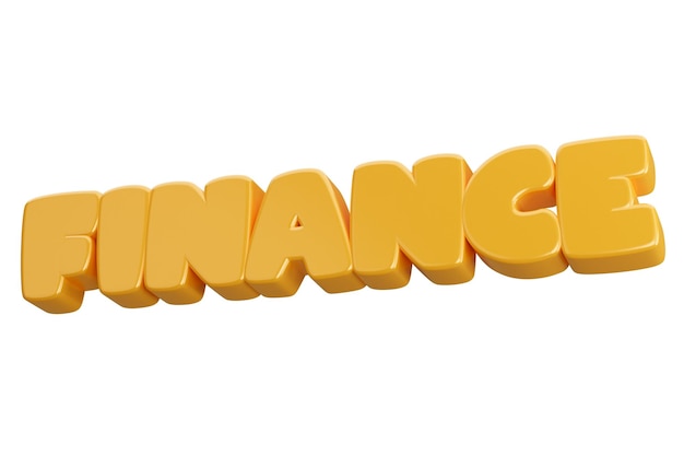 Finance 3d word text