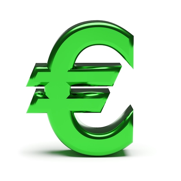 Simbolo di finanza e affari. segno dell'euro. rendering 3d