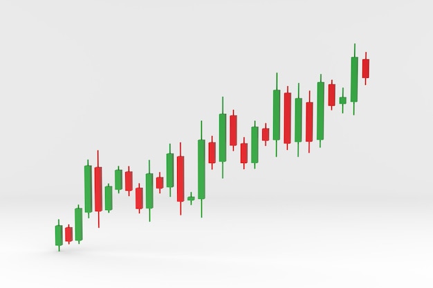 浅い灰色の背景の金融チャート