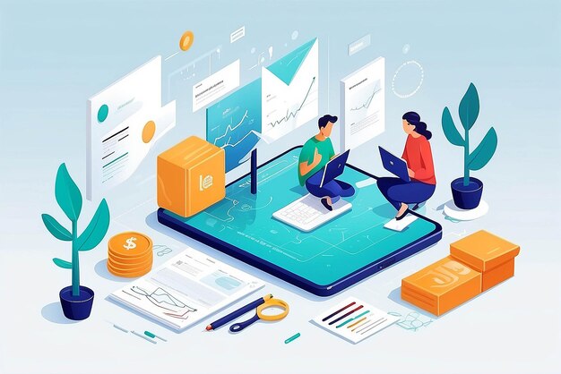 Finance illustration concept