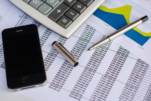 Financial accounting stock market graphs analysis.