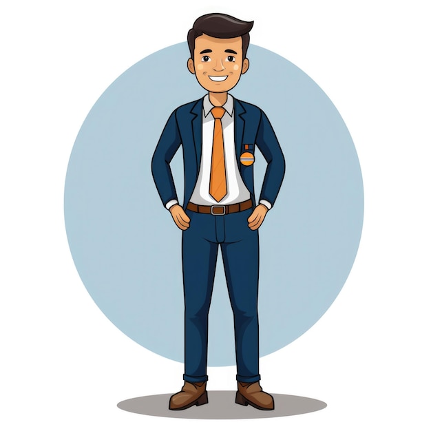 Financial Advisor isolated cartoon character