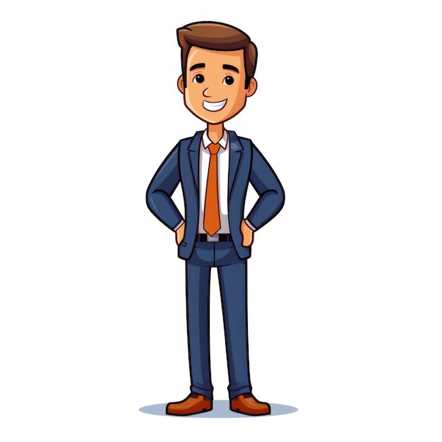 Financial Advisor isolated cartoon character