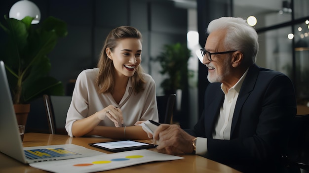 Financial advisors reviewing investment portfolios