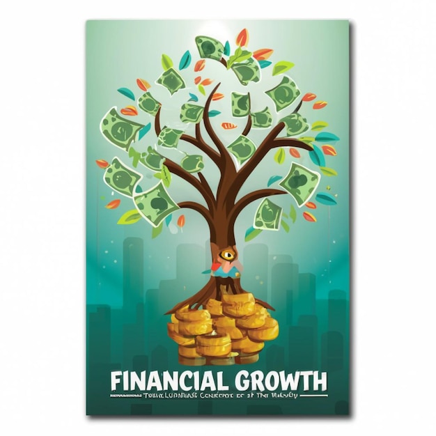 financial and banking growth poster template high quality