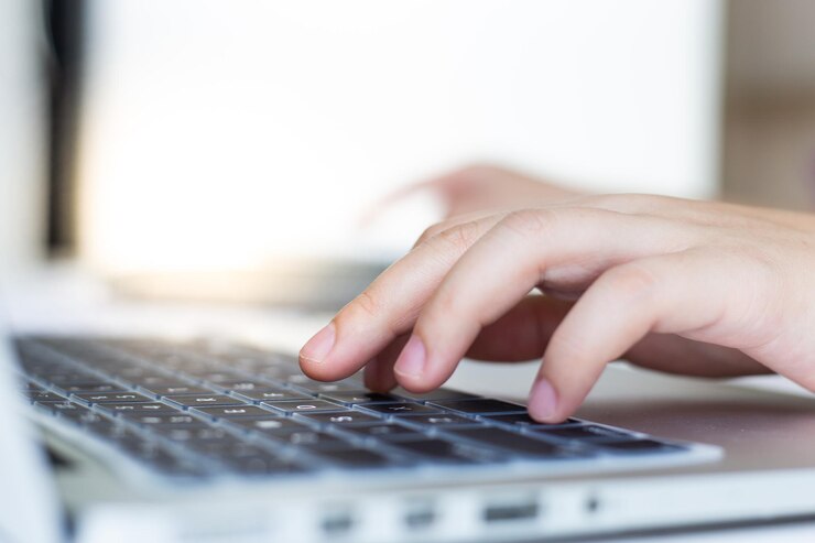 Photo financial businessmen use laptop to analyze marketing strategies and real estate