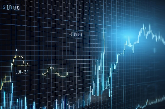 financial chart digital transformation technology background Business growth currency stock and investment economy