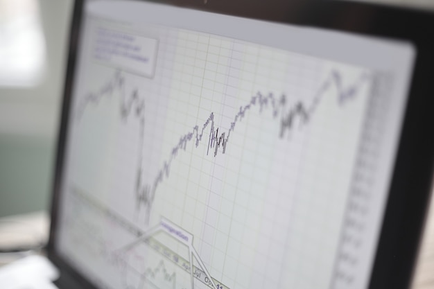 Financial chart on a light blurred background .business concept.