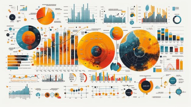 Photo financial chart in a modern style revealing background