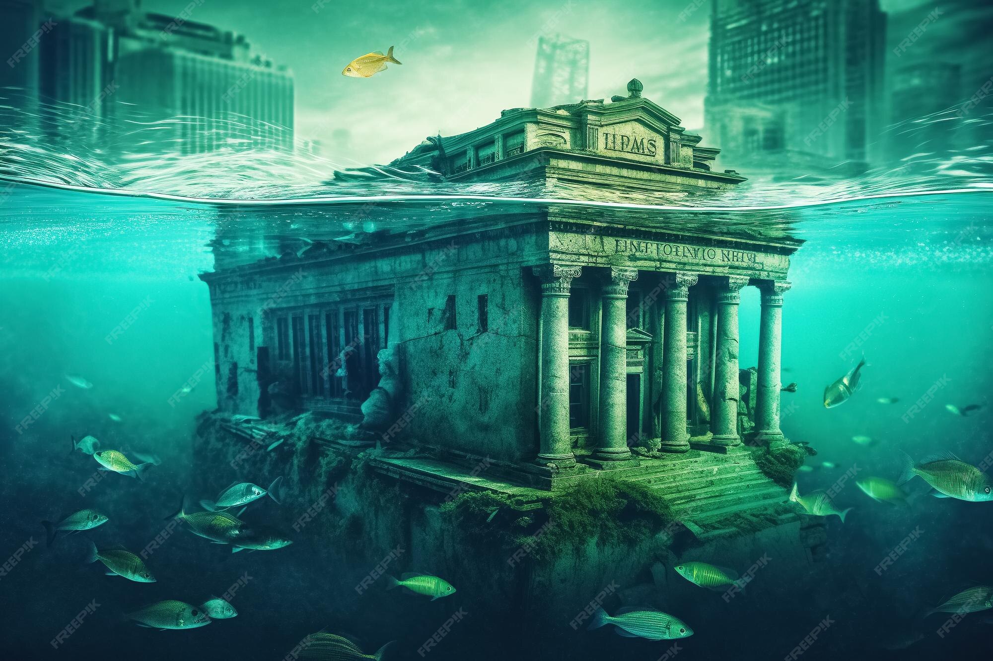 Premium AI Image Financial Crisis or bank collapse Generative Ai