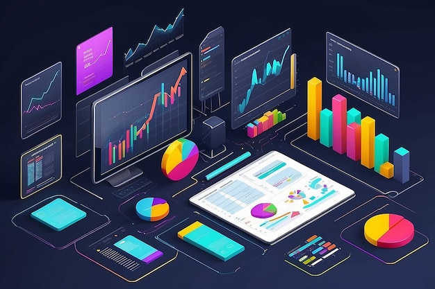 Financial data concept illustration