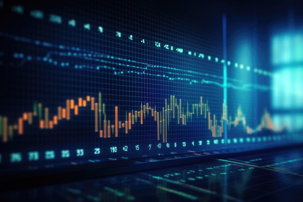 写真 財務データグラフ レポート 統計 マーケティング研究 開発 計画 経営 戦略 分析 会計 金融 ビジネス テクノロジー ホログラム コンセプト