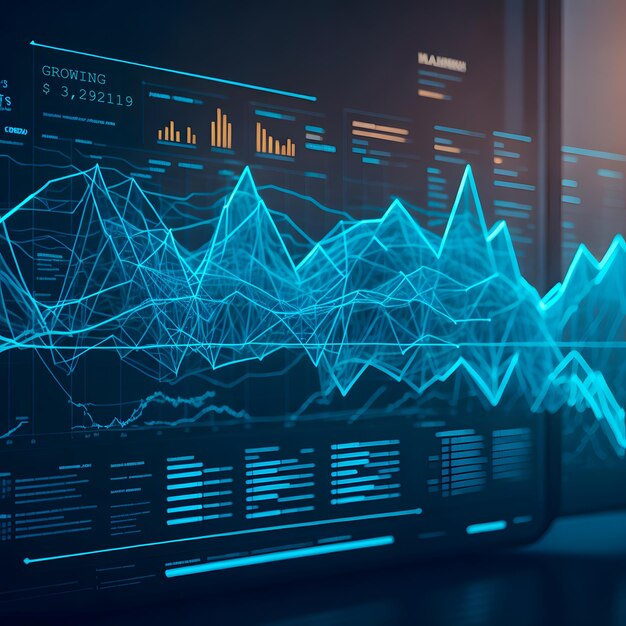 Photo financial data for longterm investment grow