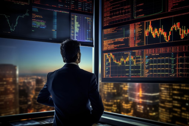 成功のための株式市場データを分析する財務数値