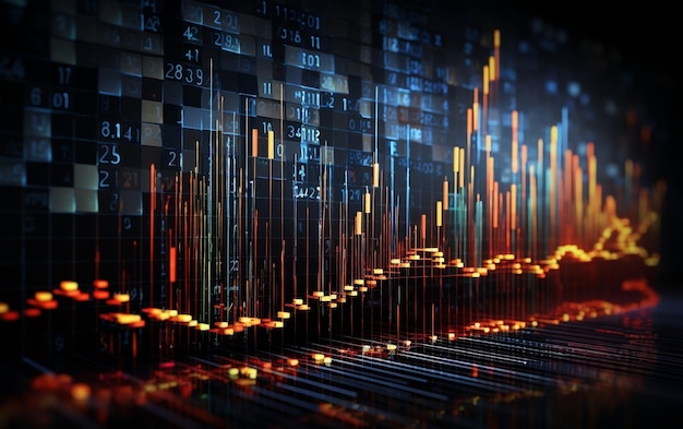 Financial Forecast Chart Analyzing Graph Generative AI