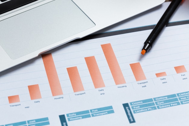 Financial graph and chart