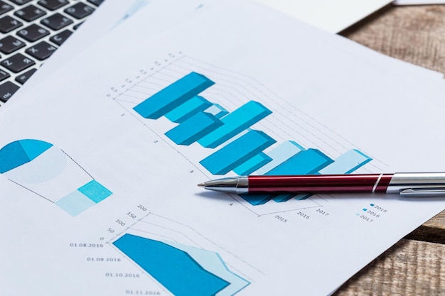 Financial graph and chart