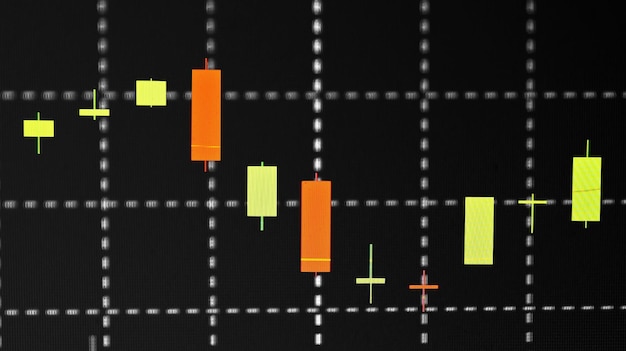 financial graph on the digital screen stock market data graph on digital screen