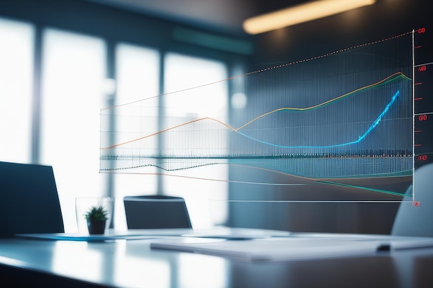 financial graph on monitor financial graph background abstract analysis of financial trading