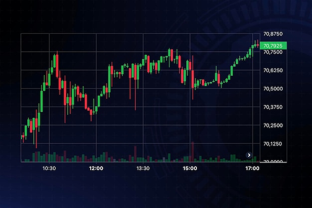 Un grafico di crescita finanziaria grafico gestione dei dati in tempo reale