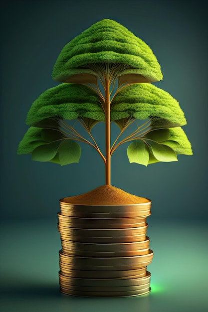 Financial Growth Concept of a Money Tree