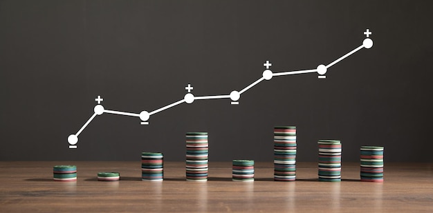 Photo financial growth graph business increase