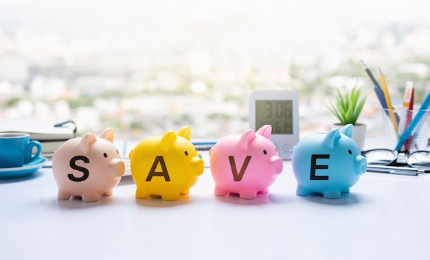 Financial management and savings money concepts