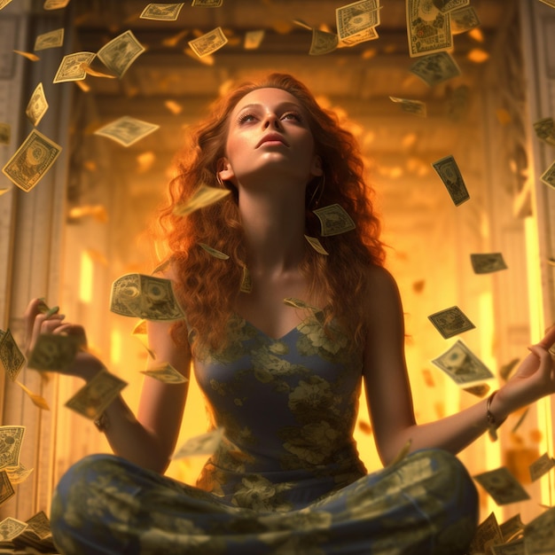 financial prosperity as a female realistic image