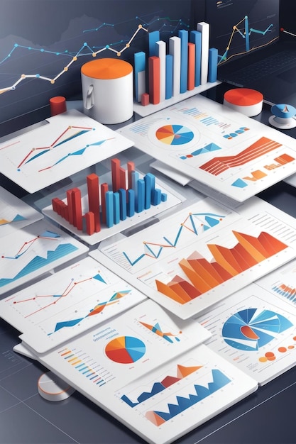 financial Report Graph Chart Stock